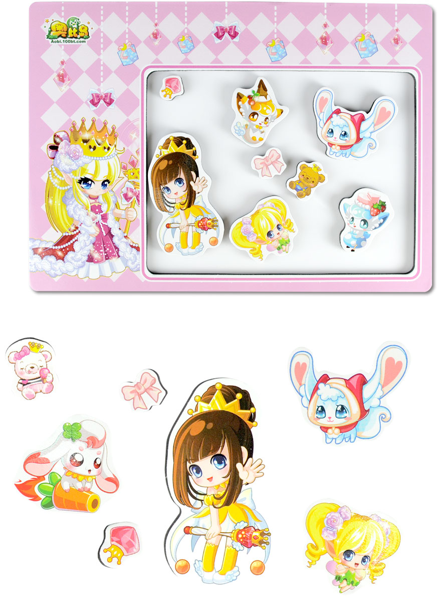 奥比岛冰箱贴拼图